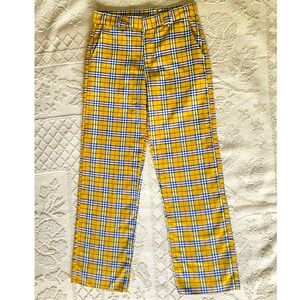 O-Mighty yellow plaid Pants Size S